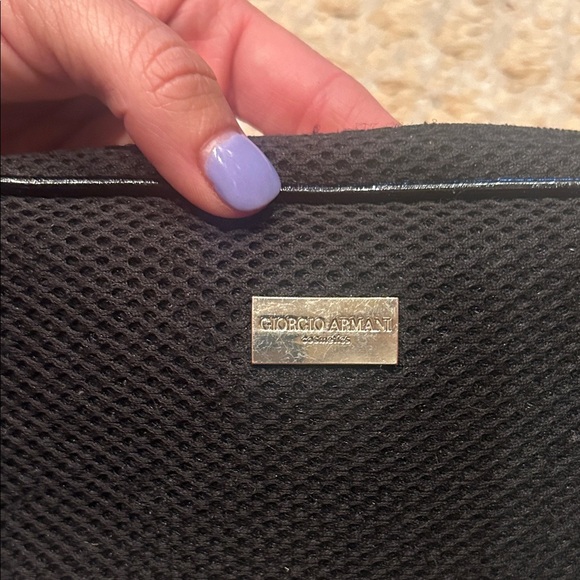 Giorgio Armani Black Mesh Toiletry Bag - Picture 2 of 7